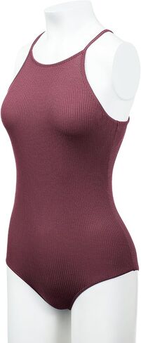 بدلة HATOPANTS النسائية ذات الرقبة على شكل حرف V Racerback بدون أكمام بدون أكمام، قطعة علوية مضلعة من القطن in Kuwait