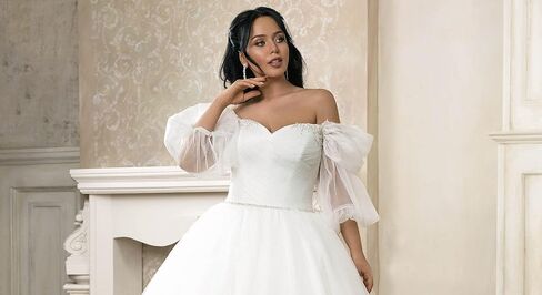 Passat Crystal Bridal Sleeve Detachable Puff Sleeves For Wedding Dress Point D'Esprit Tulle Removable Sleeves For Bride New in Kuwait