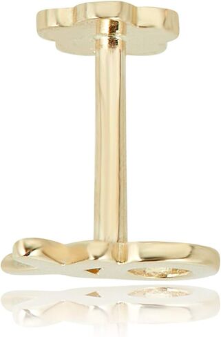 AVORA 14K Gold XO Cartilage Piercing Flat Back Earring Body Jewelry (18 Gauge) in Saudi Arabia