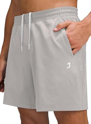 JMIERR Men's 7" Linerless Athletic Shorts Quick Dry Lightweight Workout Gym Shorts with Pockets in Kuwait