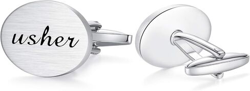 HONEY BEAR Oval Wedding Cufflinks for Mens Shirt Marriage with Gift Box in Saudi Arabia