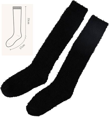 جوارب طويلة للركبة للنساء والفتيات من الصوف المرجاني السميك الدافئ الناعم للشتاء in Kuwait