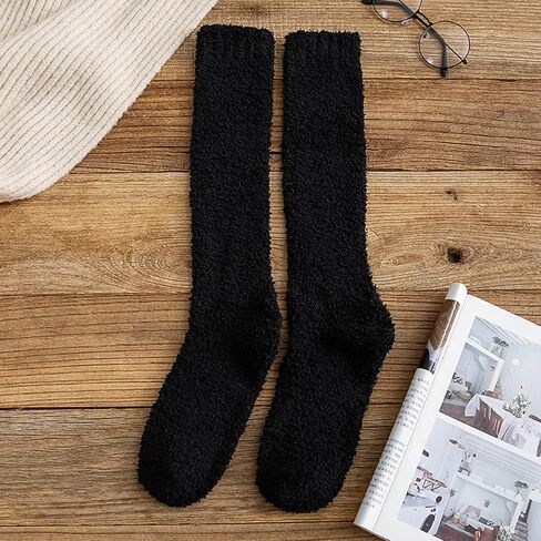 جوارب طويلة للركبة للنساء والفتيات من الصوف المرجاني السميك الدافئ الناعم للشتاء in Kuwait