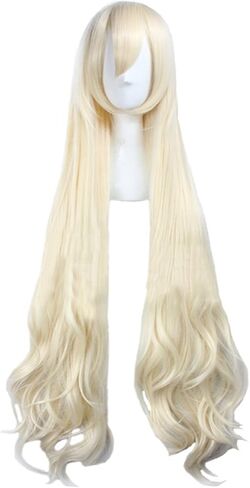 (Light Blonde) - Angelaicos Women's Braids Prestyled Party Costume Cosplay Wigs Long Light Blonde in Kuwait