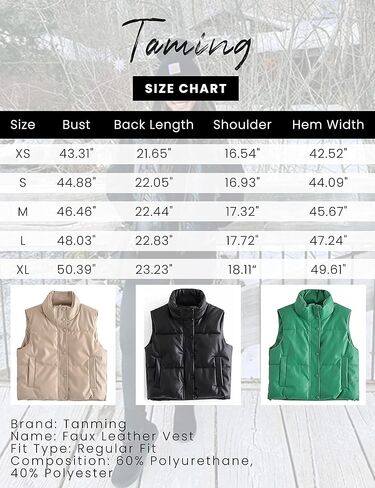 تانمينج سترة شتوية منتفخة من الجلد الصناعي للنساء خفيفة الوزن بسحاب وياقة واقفة in Kuwait