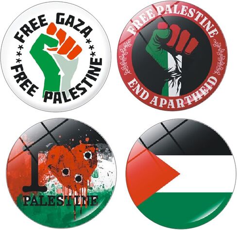 12 Pack Free Palestine Button Pin Palestine Free Flag Pattern Brooch Supports Palestine for Men Women in Kuwait