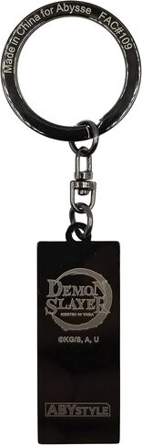 ABYSTYLE Demon Slayer Kimetsu No Yaiba Tanjiro Kamado's Hanafuda Earring Metal Keychain Anime Manga Accessories Merch Gift in Saudi Arabia