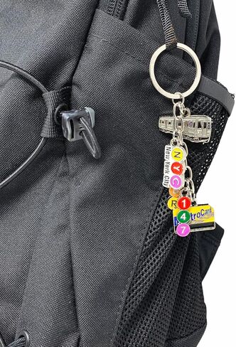 TSY TOOL 12 قطعة MTA معدنية لمترو أنفاق مدينة نيويورك سلسلة مفاتيح 5 ساحرة، محطة قطار بطاقة مترو NYC سلسلة مفاتيح تذكارية in Kuwait