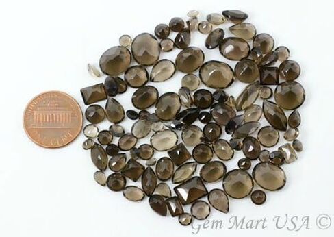 Wholesale 50 + Carats Mix Smokey Topaz, Loose Faceted Stones, Smokey Topaz Mix, AAAmazing Cut and Quality, Mix Gems, Mixed Gemstone, COA from Gem Mart USA in Kuwait