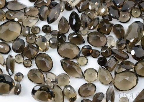 Wholesale 50 + Carats Mix Smokey Topaz, Loose Faceted Stones, Smokey Topaz Mix, AAAmazing Cut and Quality, Mix Gems, Mixed Gemstone, COA from Gem Mart USA in Kuwait