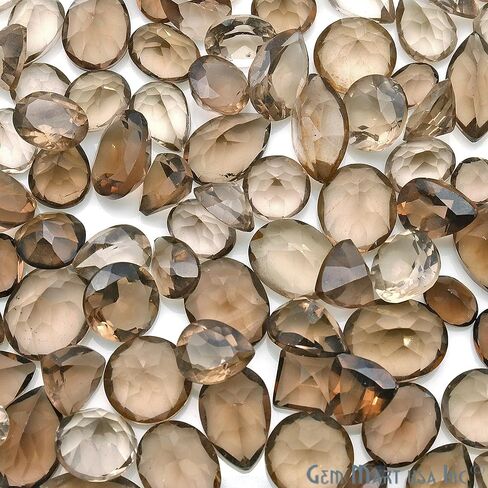 Wholesale 50 + Carats Mix Smokey Topaz, Loose Faceted Stones, Smokey Topaz Mix, AAAmazing Cut and Quality, Mix Gems, Mixed Gemstone, COA from Gem Mart USA in Kuwait