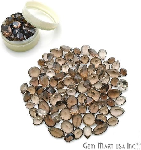 Wholesale 50 + Carats Mix Smokey Topaz, Loose Faceted Stones, Smokey Topaz Mix, AAAmazing Cut and Quality, Mix Gems, Mixed Gemstone, COA from Gem Mart USA in Kuwait