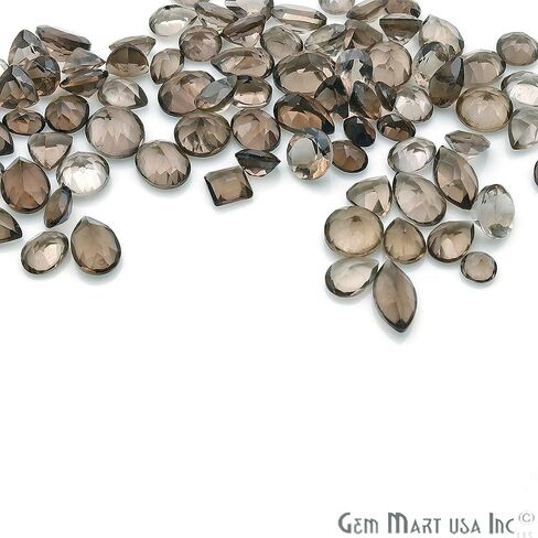 Wholesale 50 + Carats Mix Smokey Topaz, Loose Faceted Stones, Smokey Topaz Mix, AAAmazing Cut and Quality, Mix Gems, Mixed Gemstone, COA from Gem Mart USA in Kuwait