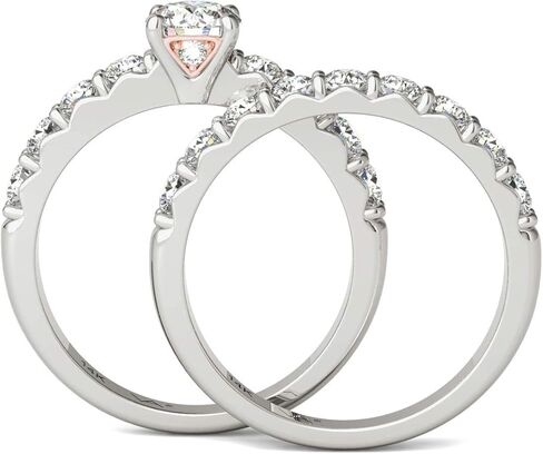 فاريا خاتم زفاف من الذهب الأبيض عيار 14 قيراط سوليتير من الألماس الطبيعي (1.5 قيراط معتمد من هيئة ممارسات التصنيع الجيدة (GH+/SI2-I1+) in Kuwait