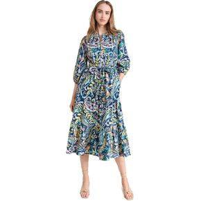 Shoshanna Women's Sunny Printed V-Neck Midi Dress in Saudi Arabia