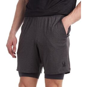 Spyder Men's Athletic Shorts - 2 in 1 Performance Active Gym Shorts with Compression Liner (S-XL) in Saudi Arabia