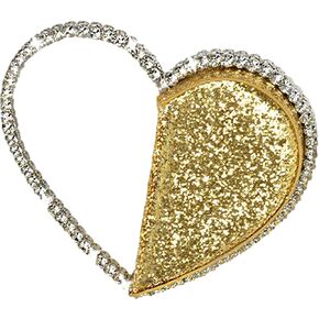 Anopo Mini Heart Round Shape Rhinestone Clutch Purse Bag Diamond Frame Glitter Bright Sequins Evening Handbag Wedding Party
