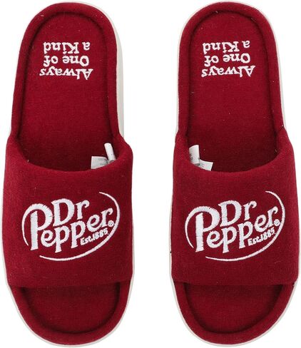 شبشب Bioworld Dr Pepper Always One Of A Kind للرجال باللون الأحمر - صغير in Saudi Arabia