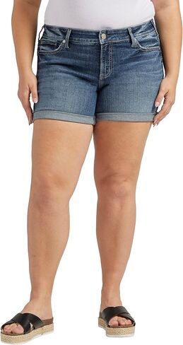 Silver Jeans Co. Women's Plus Size Britt Low Rise Curvy Fit Short in Saudi Arabia