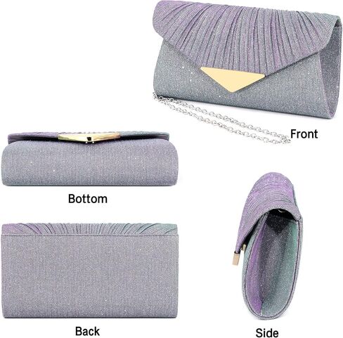 Naimo Women's Sequin Evening Purse Wedding Party Clutch Bag in Kuwait