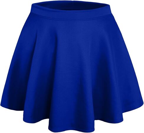 NE PEOPLE Women’s Skater Skirt – Stretch Elastic Waist Casual Mini Flared Swing Pleated Skirts Made in USA S-3XL in Saudi Arabia