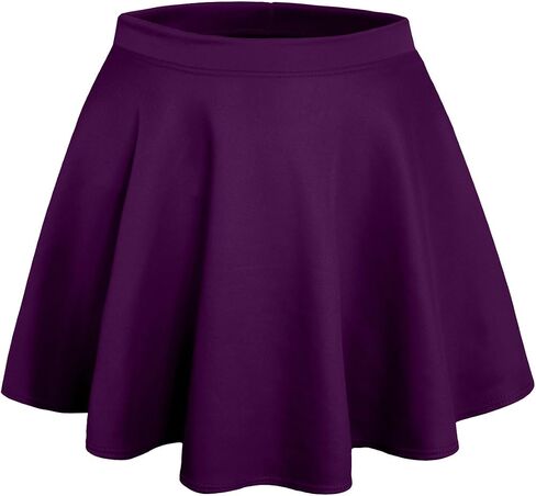 NE PEOPLE Women’s Skater Skirt – Stretch Elastic Waist Casual Mini Flared Swing Pleated Skirts Made in USA S-3XL in Saudi Arabia