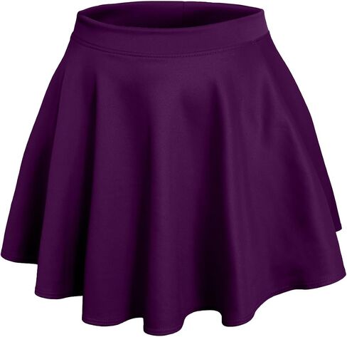 NE PEOPLE Women’s Skater Skirt – Stretch Elastic Waist Casual Mini Flared Swing Pleated Skirts Made in USA S-3XL in Saudi Arabia