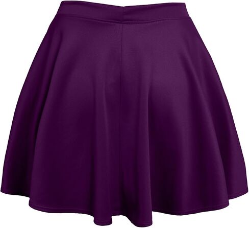 NE PEOPLE Women’s Skater Skirt – Stretch Elastic Waist Casual Mini Flared Swing Pleated Skirts Made in USA S-3XL in Saudi Arabia