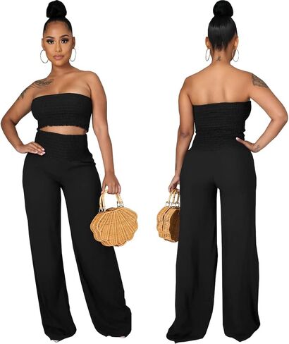 JTNFairy 2 قطعة ملابس نسائية قابلة للتمدد بدون أكمام بلون واحد Bodycon كاجوال قطع علوية صديرية دائرية وسراويل ساق مضيئة مجموعات أزرق سماوي in Kuwait