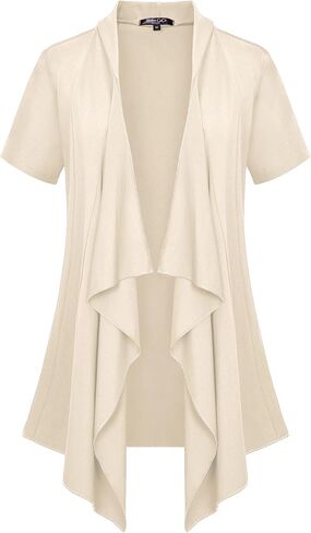 Women's Short Sleeve Draped Open Front Cardigan Lightweight Summer Vest for Women in Saudi Arabia