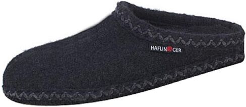 Haflinger Unisex at Boiled Wool Hard Sole Slipper (38 M EU, Black) in Saudi Arabia