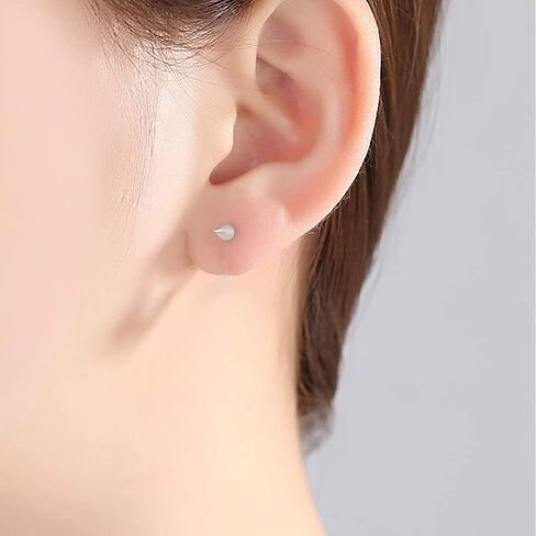 20G Minimalist Spike Ball Cartilage Stud Earrings for Women Girls 925 Sterling Silver Small Cone Edgy Tragus Post Studs Barbell Screw Back Piercing Earring Hypoallergenic Fashion Jewelry in Saudi Arabia