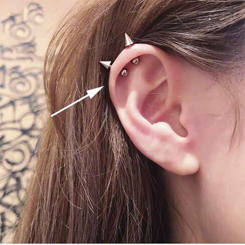 20G Minimalist Spike Ball Cartilage Stud Earrings for Women Girls 925 Sterling Silver Small Cone Edgy Tragus Post Studs Barbell Screw Back Piercing Earring Hypoallergenic Fashion Jewelry in Saudi Arabia