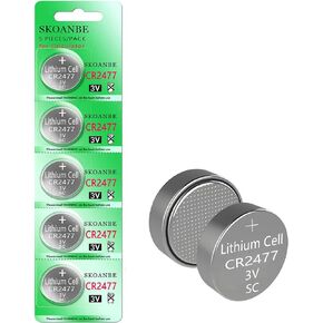 SKOANBE 5 حزم 2477 3 فولت بطارية ليثيوم زر عملة CR2477 in Kuwait