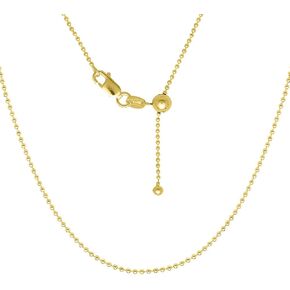 Verona Jewelers Sterling Silver Italian 1.2MM Adjustable Diamond Cut Bead Bolo Chain Necklace for Women- Silver Slider Necklace, Thin Adjustable Necklace (24") in 4 colors in Saudi Arabia