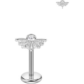 ترصيع Labret على شبكة العنكبوت مع أقراط دبوس دفع بدون خيوط من الزركون 316L مجوهرات الهالوين من الفولاذ الجراحي 20 جرام إلى 16 جرام in Kuwait