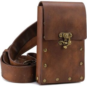 Belt Pouch Medieval bag, Renaissance Accessories, Vintage Leather Waist Bag Fanny Pack for Ren Faire Festival Costume Steampunk in Saudi Arabia