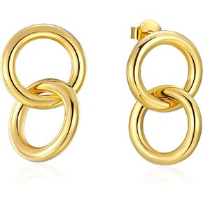 حلق هاجي مزدوج متشابك | المتشابكة الأقراط الدائرة المفتوحة in Kuwait