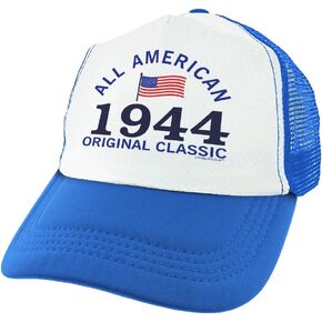 ThisWear هدايا عيد الميلاد الـ 80 جميع قبعة عيد الميلاد الأمريكية الكلاسيكية الأصلية 80 لعام 1944 قبعة سائق الشاحنة لعيد الميلاد في الولايات المتحدة الأمريكية