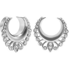 زوج واحد من أقراط الجوهرة من COOEAR بمقاسات مزدوجة متوهجة ومقابس وأنفاق من الفولاذ المقاوم للصدأ متدلية هدية مجوهرات من 0 جرام إلى 5/8 بوصة. in Kuwait