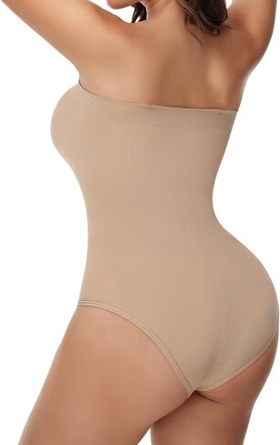 Zeecaro Strapless Bodysuit for Tummy Control Women's Shapewear Bodysuits Seamless Body Shaper Tank Top faja in Saudi Arabia
