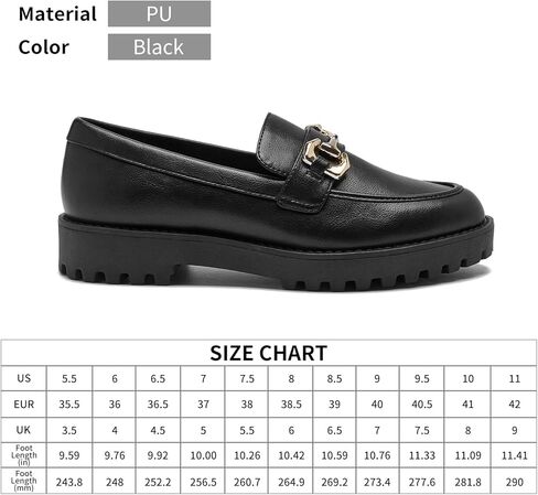 zmlc Women's Platform Loafers, Slip-On Flats Loafers Fashionable Everyday Wear, Casual Shoes for Women Soft Comfortable for Business Casual Size 6-11 in Kuwait