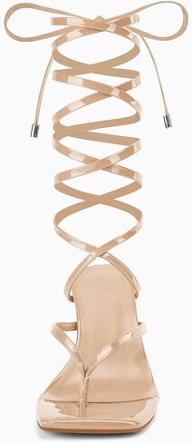 المرأة Strappy الدانتيل يصل الكعب الصنادل ساحة المفتوحة تو الوجه يتخبط متقاطع عالية الكعب فستان صيفي حذاء الحفلات in Kuwait