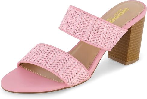 CUSHIONAIRE Women's Tosh two band heel sandal +Memory Foam and Wide Widths Available in Kuwait