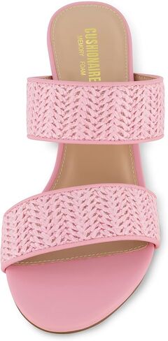 CUSHIONAIRE Women's Tosh two band heel sandal +Memory Foam and Wide Widths Available in Kuwait