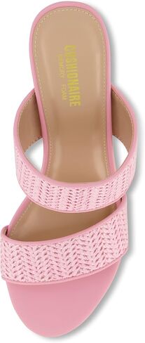 CUSHIONAIRE Women's Tosh two band heel sandal +Memory Foam and Wide Widths Available in Kuwait