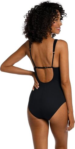 La Blanca Women's Standard Island Goddess Cross Front Keyhole One Piece Swimsuit in Saudi Arabia