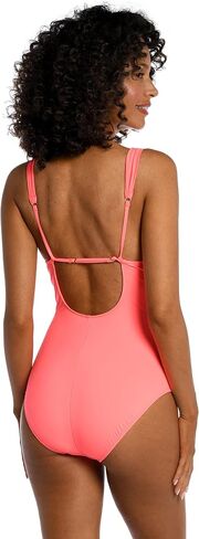 La Blanca Women's Standard Island Goddess Cross Front Keyhole One Piece Swimsuit in Saudi Arabia
