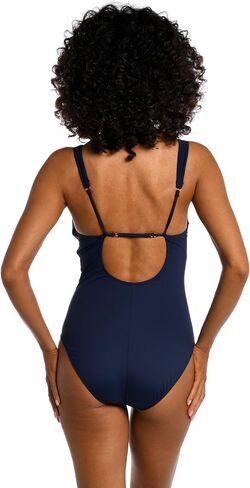 La Blanca Women's Standard Island Goddess Cross Front Keyhole One Piece Swimsuit in Saudi Arabia