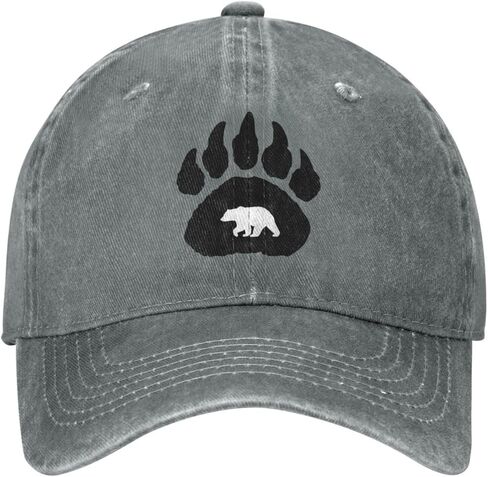 قبعة بيسبول للجنسين من Native American Bear Claw مصنوعة من القطن تناسب الرجال والنساء قبعة أبي قابلة للتعديل من قماش الدنيم المغسول in Kuwait